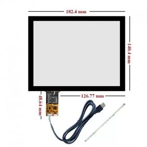 تاچ خازنی 8.0 اینچ با درایور GT911 قابلیت اتصال با 6 پین I2C و USB مدل STC-080119-2