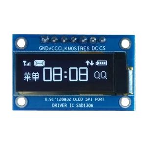 OLED 0.91 inch OLED Module White 128x32 SPI / SSD1306