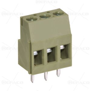 ترمینال رو بردی 128 ، 3 پین سبز REFACO TERMINAL ON BOARD RF128-3PIN 5.08mm GREEN ZB128V-5.0-03P