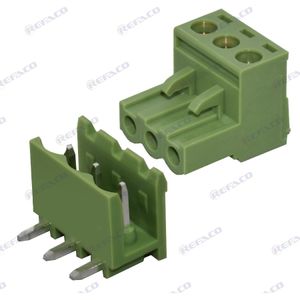 ست کامل ترمینال فونیکس 5.08 میلی متر 3 پین نری رایت KEFA COMPLETE TERMINAL PHOENIX 5.08mm 3PIN MALE R/A TB5.08-03-PRK