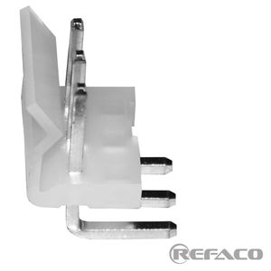 کانکتور پاور معمولی 3 پین نری رایت REFACO CONNECTOR POWER 3PIN 3.96mm MALE R/A 2139 3AW 90
