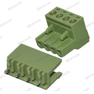 ست کامل ترمینال فونیکس 5.08 میلی متر 4 پین نری صاف KEFA COMPLETE TERMINAL PHOENIX 5.08mm 4PIN MALE S/T TB5.08-04-PDK