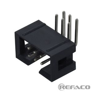آی دی سی 6 پین نری روبردی رایت REFACO IDC BOX MALE 2.54mm 6PIN 2*3 R/A 118 BOX HEADER 2.54mm 6PIN R/A