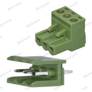 ست کامل ترمینال فونیکس 5.08 میلی متر 3 پین نری صاف KEFA COMPLETE TERMINAL PHOENIX 5.08mm 3PIN MALE S/T TB5.08-03-PDK