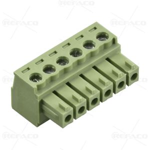 کانکتور مخابراتی  7 پین نری رایت REFACO CONNECTOR 7PIN 2.54mm MALE R/A 2510 7AW 90