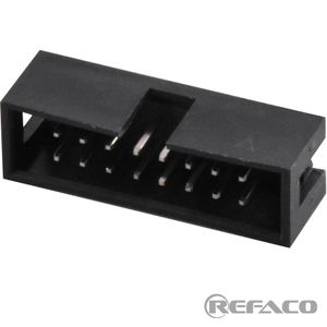 آی دی سی 16 پین نری روبردی صاف REFACO IDC BOX MALE 2.54mm 16PIN 2*8 ST 118 BOX HEADER 2.54mm 16PIN ST