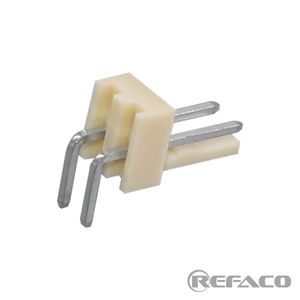کانکتور مخابراتی  2 پین نری رایت REFACO CONNECTOR 2PIN 2.54mm MALE R/A 2510 2AW 90
