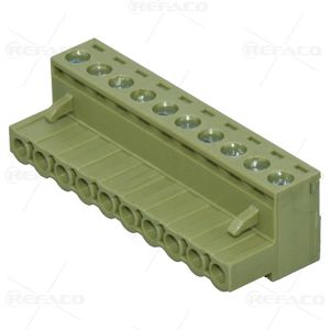 ترمینال فونیکس 5.08 میلی متر 10 پین ماده REFACO TERMINAL PHOENIX 5.08mm 10PIN FEMALE ZBK400R-5.08-10P