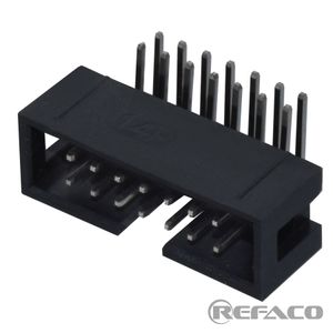 آی دی سی 14 پین نری روبردی رایت REFACO IDC BOX MALE 2.54mm 14PIN 2*7 R/A 118 BOX HEADER 2.54mm 14PIN R/A