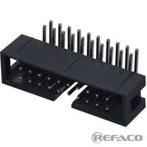 آی دی سی 20 پین نری روبردی رایت REFACO IDC BOX MALE 2.54mm 20PIN 2*10 R/A 118 BOX HEADER 2.54mm 20PIN R/A