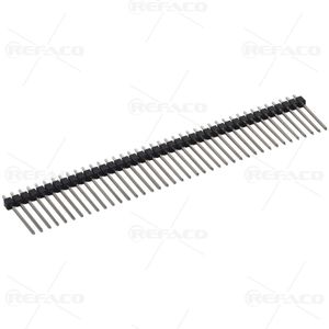 پینهدر 40*1 نری معمولی 19mm صاف CONNFLY PINHEADER MALE 2.54mm 1*40 HEIHGT 19mm ST DS1021-1*40SF124-N-A/B=3/13.5 TOTAL=19MM