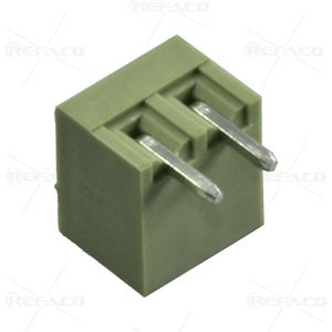 ترمینال فونیکس 3.81 میلی متر 2 پین نری رایت REFACO TERMINAL PHOENIX 3.81mm 2PIN MALE R/A ZBF200R-3.81-02P