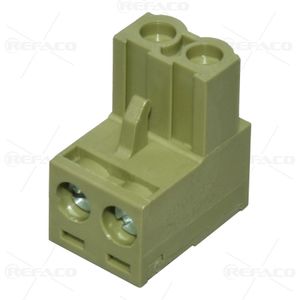 ترمینال فونیکس 5.08 میلی متر 2 پین ماده REFACO TERMINAL PHOENIX 5.08mm 2PIN FEMALE ZBK400R-5.08-2P