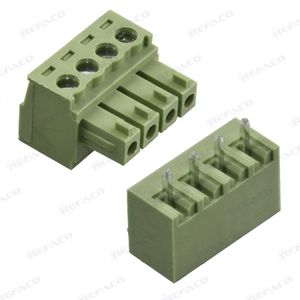 ست کامل ترمینال فونیکس 3.81 میلی متر 4 پین نری صاف REFACO COMPLETE TERMINAL PHOENIX 3.81mm 4PIN MALE S/T TB3.81-04-PDK