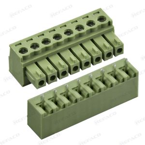 ست کامل ترمینال فونیکس 3.81 میلی متر 8 پین نری صاف REFACO COMPLETE TERMINAL PHOENIX 3.81mm 8PIN MALE S/T TB3.81-08-PDK