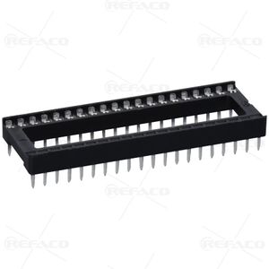 سوکت آی سی پهن 40 پین معمولی REFACO IC SOCKET WIDTH 15.24mm 40PIN 2*20 2.54mm IC SOCKET 40P