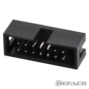 آی دی سی 14 پین نری روبردی صاف REFACO IDC BOX MALE 2.54mm 14PIN 2*7 ST 118 BOX HEADER 2.54mm 14PIN ST