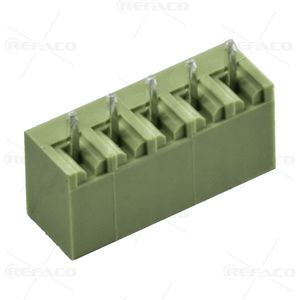 ترمینال فونیکس 3.81 میلی متر 5 پین نری صاف REFACO TERMINAL PHOENIX 3.81mm 5PIN MALE S/T ZBF200V-3.81-05P