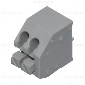 ترمینال رو بردی فشاری 2 پین طوسی REFACO TERMINAL BLOCK PUSH 2PIN 3.5mm GRAY ES250B-3.5-02P-11