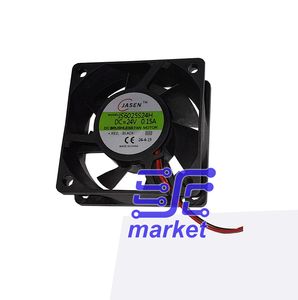فن 25×60×60 میلی‌متر 24 ولت DC 150 میلی آمپر