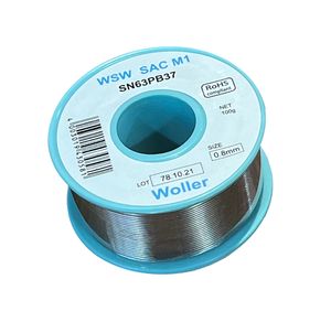 سیم لحیم 100 گرمی Woller سایز 0.8 میلیمتر