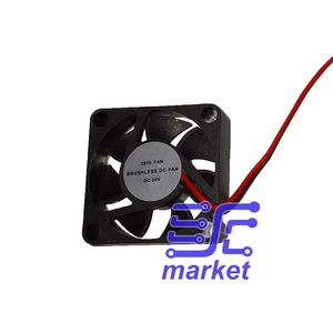 فن 10×35×35 میلی‌متر 24 ولت DC 100 میلی آمپر