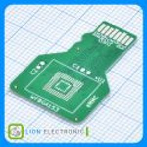 eMMC WFBGA153 to microSD PCB
