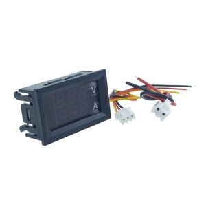 ولت متر و آمپر متر پنلی 10A-100V دو رنگ قرمز و آبی با قابلیت کالیبره ولتاژ V1.3