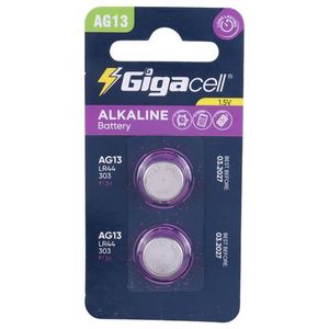 باتری سکه ای Gigacell Alkaline AG13 بسته 2 عددی