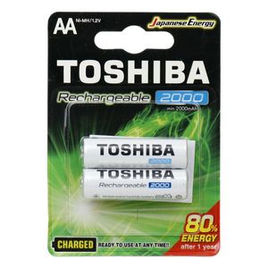 باتری دوتایی قلمی شارژی Toshiba TNH-6GME BP-2C AA 2000mAh