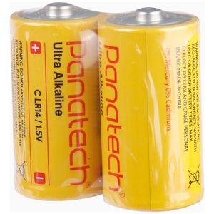 باتری دوتایی متوسط Panatech Ultra Alkaline LR14 1.5V C شیرینک