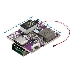 ماژول پاوربانک فست شارژ 22.5 وات دارای نمایشگر با خروجی USB و Type-C