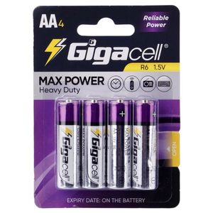 باتری چهارتایی قلمی Gigacell Max Power Heavy Duty R6 1.5V AA