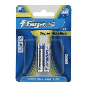 باتری دوتایی نیم قلمی Gigacell Super Alkaline LR03 1.5V AAA0