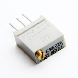 MULTITURN TRIMMING POTENTIOMETER 200KOHMS GRAY