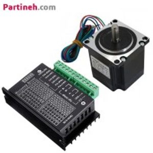 استپر موتور نما 23 گشتاور 12kg.cm مدل 57HS56 به همراه درایور مدل TB6600