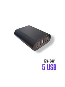 شارژر فندکی خودرو 12-24 ولت با 5 خروجی USB