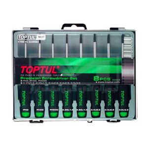 پیچ گوشتی 8 عددی دو سو و چهارسو تاپ تول مدل TOPTUL GAAW0802