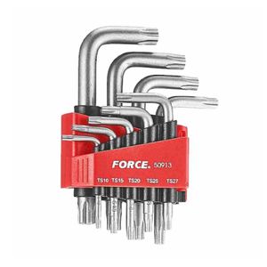 سری 9 عددی آچار ستاره ای پنج پر سوراخ دار مدل 50913 FORCE
