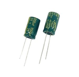 CAP 220UF 25V GREEN خازن الکترولیت دیپ