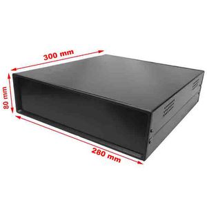 جعبه فلزی پنل پلاستیک 8x30x28 (5 28) مشکی