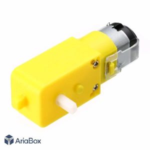 موتور گیربکس پلاستیکی زرد تک شفت 1:220 50RPM