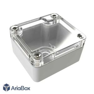جعبه رومیزی ضدآب الکترونیکی شفاف ABW225-A1T با ابعاد 35×58×65 میلی متر