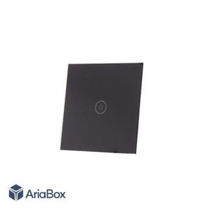 شیشه تک پل مشکی کلید هوشمند GL2-A2P1 با ابعاد 2×86×86 میلی متر