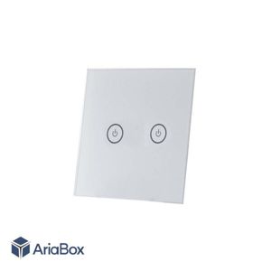 شیشه دو پل نقره ای کلید هوشمند GL2-SP2 با ابعاد 2×86×86 میلی متر