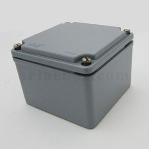 جعبه ضدآب فلزی آلومینیومی AW600-A1 با ابعاد 76×103×103 میلی متر