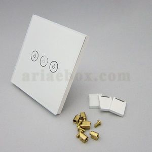 کلید هوشمند UK سه پل سفید S901-A1P3 با ابعاد 35×86×86 میلی متر