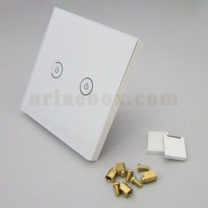 کلید هوشمند UK دو پل سفید S901-A1P2 با ابعاد 35×86×86 میلی متر