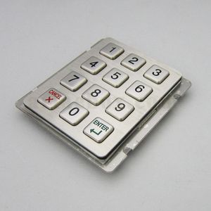 کیپد استیل 4×3 انگلیسی سفارشی مدل ST 3×4-ES با ابعاد 100×92 میلی متر