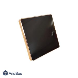 باکس کلید هوشمند مشکی بدون آیکون با فریم آلومینیومی S904-A2 Alu با ابعاد 35×86×86 میلی متر